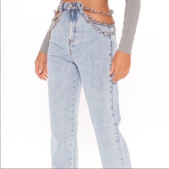 Fashion Nova Denim - Link by link straight leg jeans